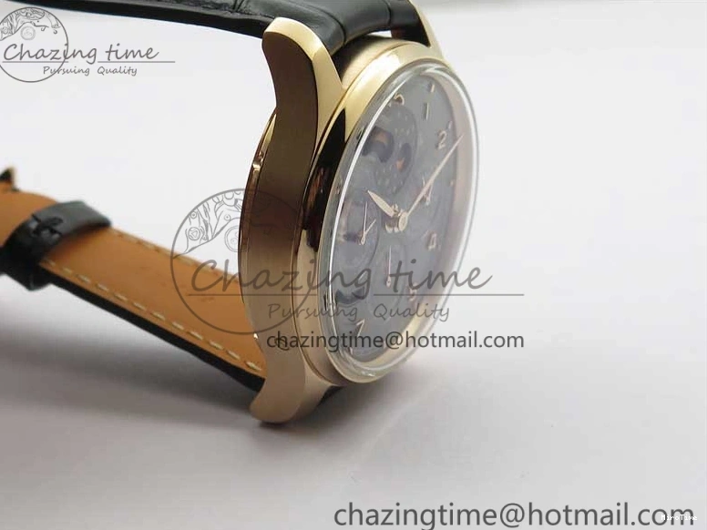 MIROTIME 0427 Elegant Portugieser Perpetual Calendar IW503302 RG V9F 1:1 Best Edition Gray Dial on Black Leather Strap A 7096